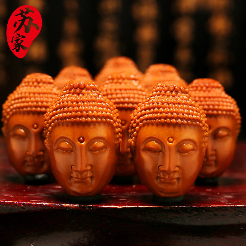 橄榄核手串大日如来佛祖单粒文玩核雕手工雕刻释迦摩尼佛头吊坠男