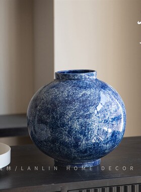 好货新中式陶瓷花瓶客厅玄关青花系类插干花装饰仿古禅意茶室简约