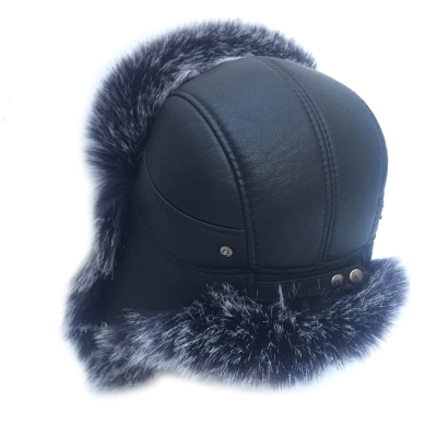 极速MTTZSYLHH Mens Pilot Hat Fox Fur Russian Winter Hat War