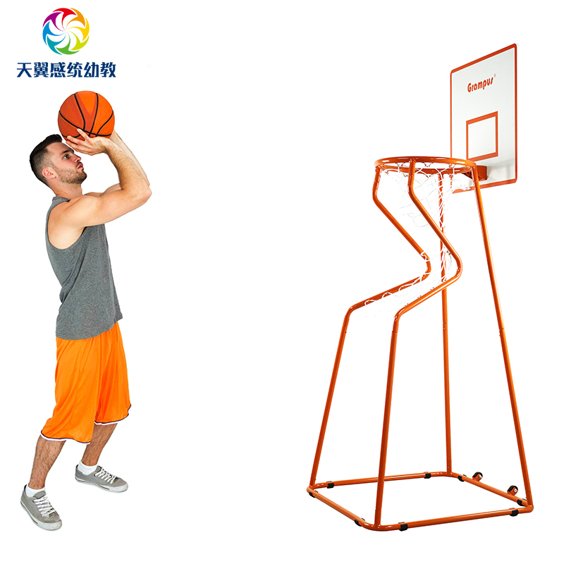 儿童感统训练篮球框轨道返回器材幼儿园室内外早教移动魔术篮球架