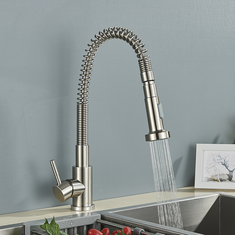 Matte Black Kitchen Sink Faucet One Handle Two Function