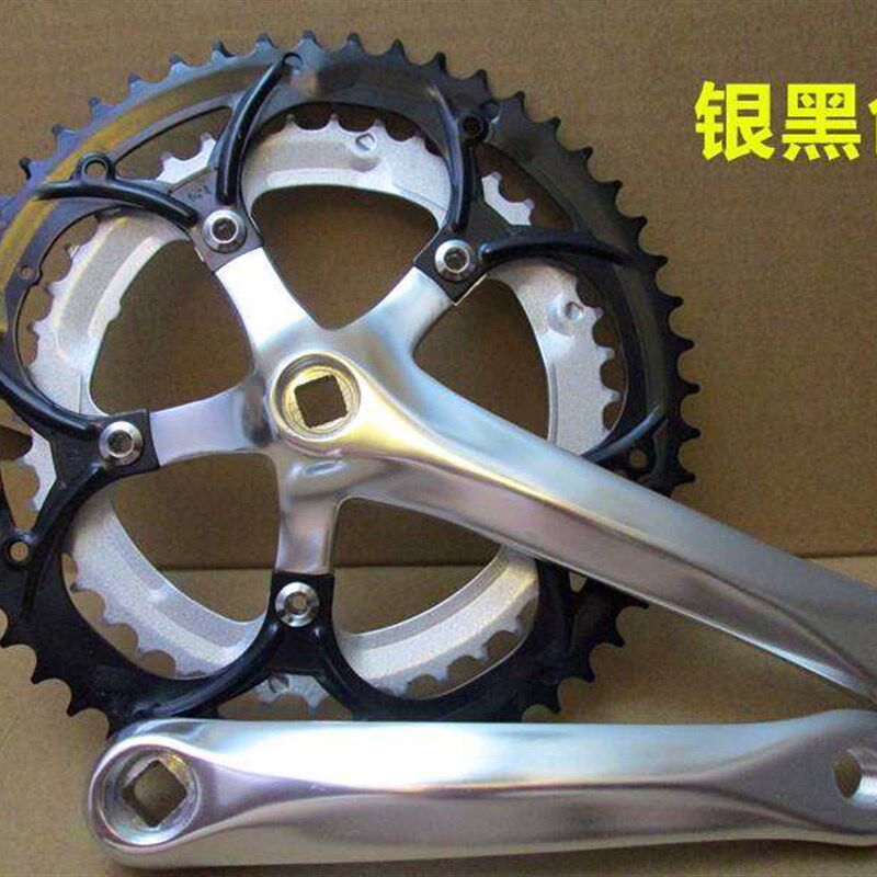 山地公路自行车 52T-42T 2片牙盘 链轮盘铝合金曲柄公路车齿盘789