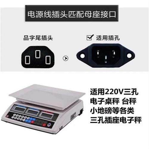 大阳衡器TCS-300电子秤台称计价秤 充电器 电源线 三孔充电线通用