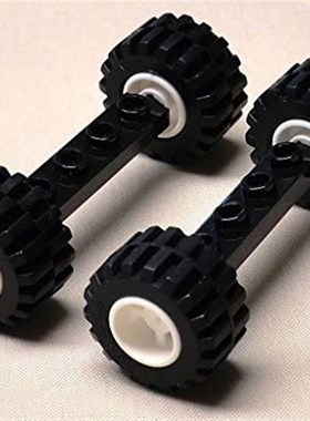 LEGO 21mm x 12mm Set of Two Axles with Wheels and Tires