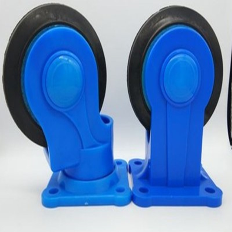 Trolley flat a Board car mute caster 5-inch rubber full si