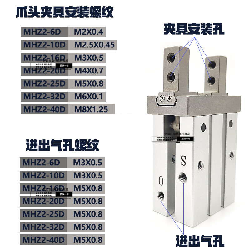 原装 MHZL2 MHZ2-6D/10D/16D/20D/25D/32D D1 D2气爪手指气缸