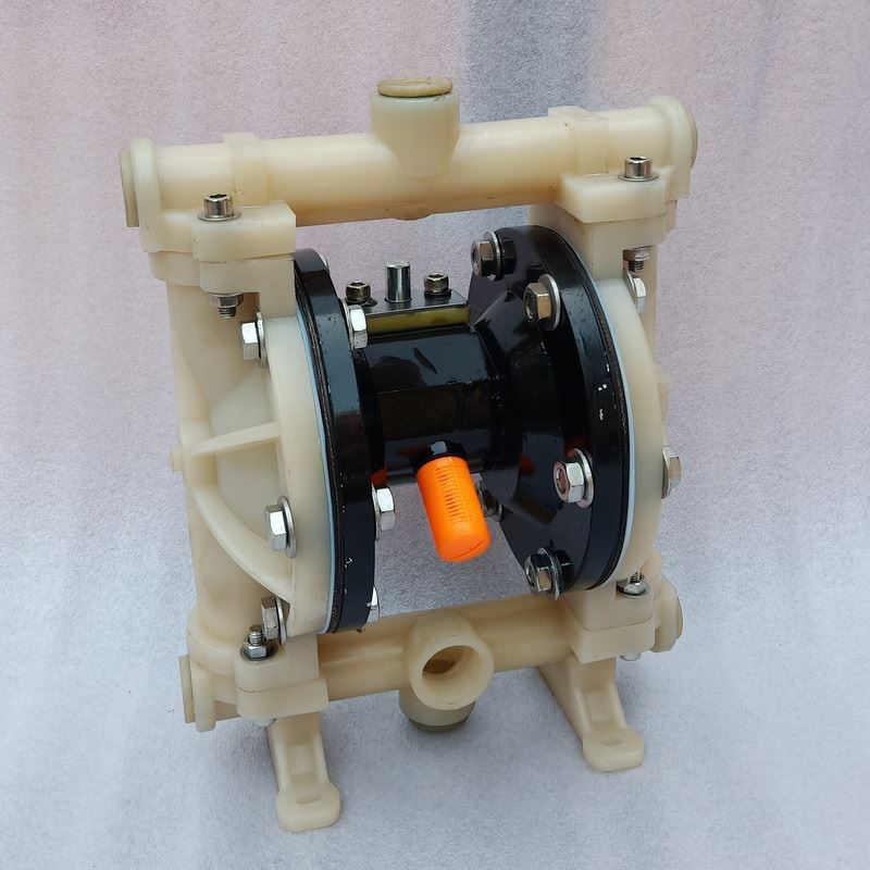 牌耐腐蚀PVDF化工厂输送强酸强碱氟塑料气动隔膜泵QBY-15FF