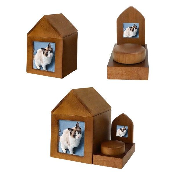 Pet Ashes Urns Wooden Animal Memorial Keepsake Retain