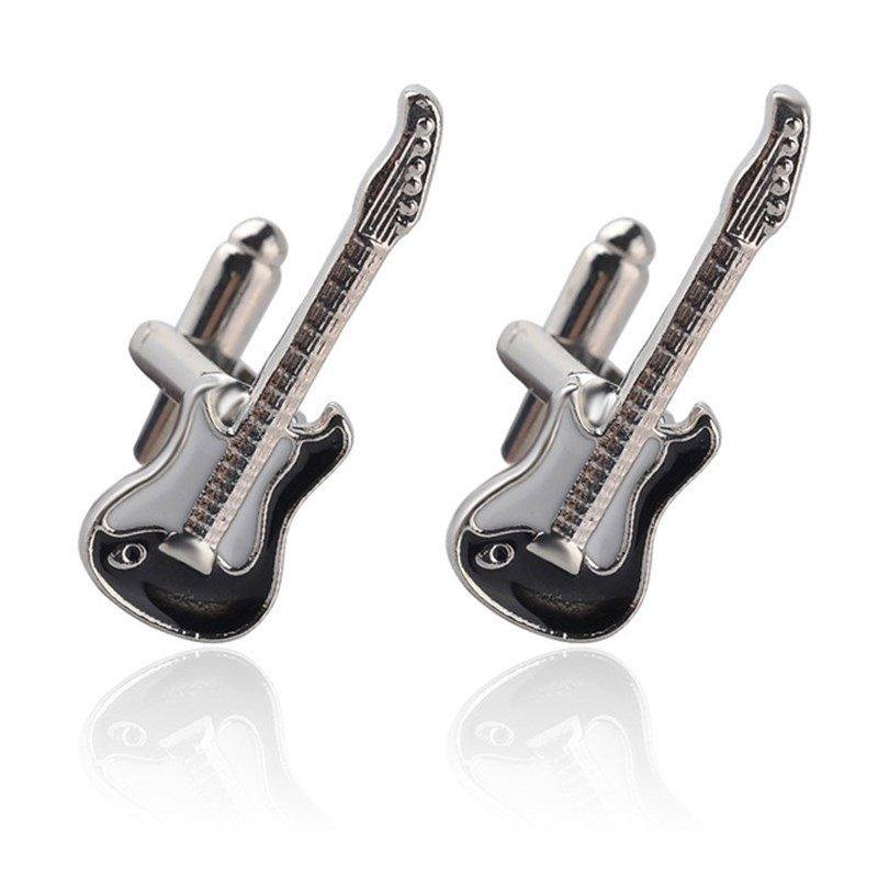 ndy New Cuff Links Fashion Guitar Musical Instruments Black