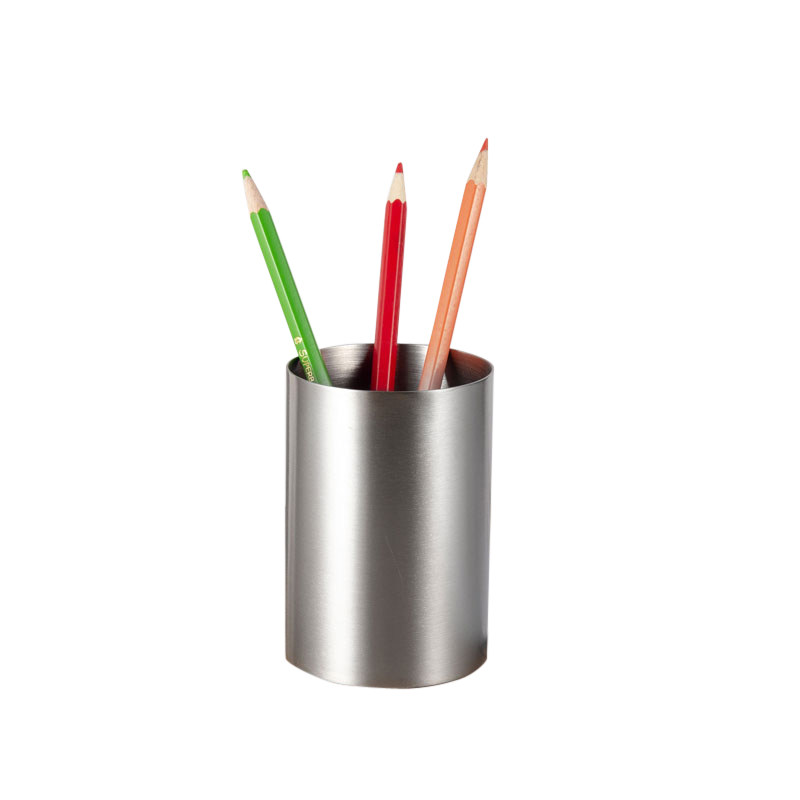 304不锈钢小笔筒书案笔筒 圆柱6.5*9.5厘米眉笔收纳筒扩香