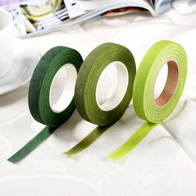 Green Artificial Flower Bouquet Stem Wrap Adhesive Tapes DIY