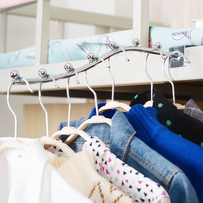 护栏挂钩阳台窗台防盗网不锈钢家用晒衣架挂杆寝室晒衣服晾防盗窗