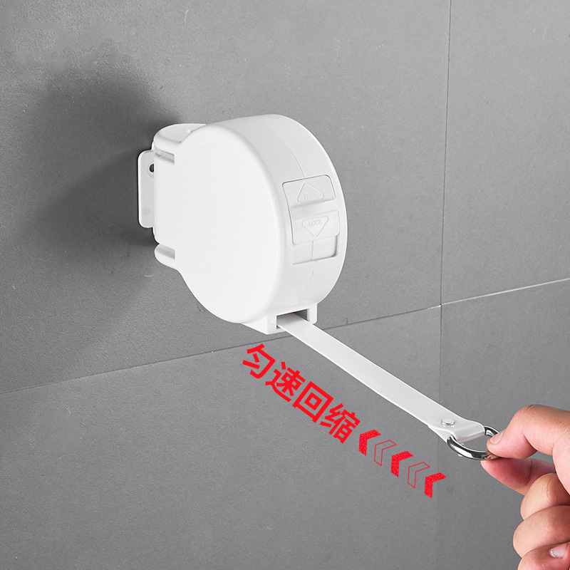 隐形伸缩晾衣绳室内免打孔收缩晾衣架卫生间浴室晒晾衣神器凉衣服