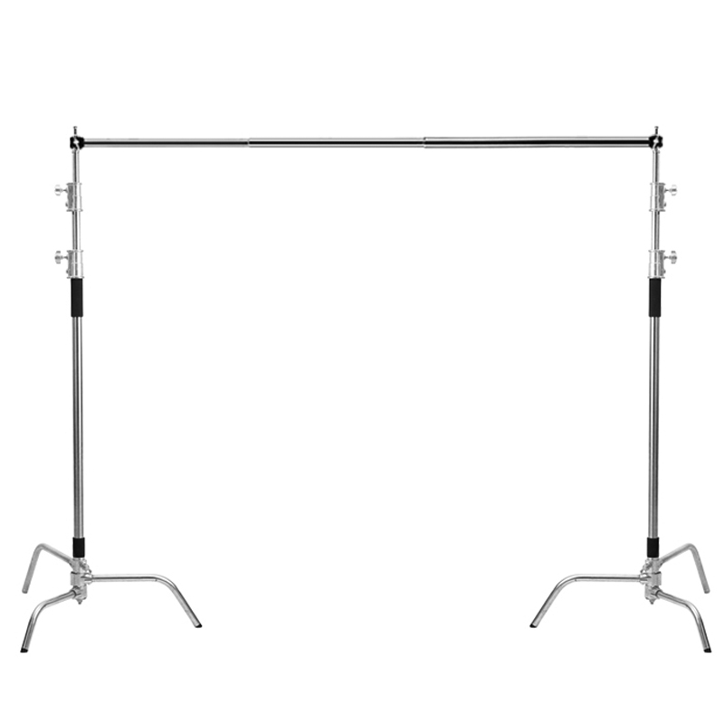 3.3X3米魔术腿摄影背景支架伸缩杆摄影棚人像拍摄C型不锈钢背景架
