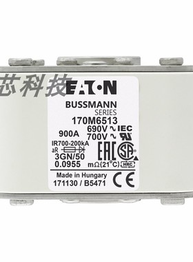 170M6510/170M6511/170M6512/170M6513 巴斯曼直流陶瓷熔断器低压