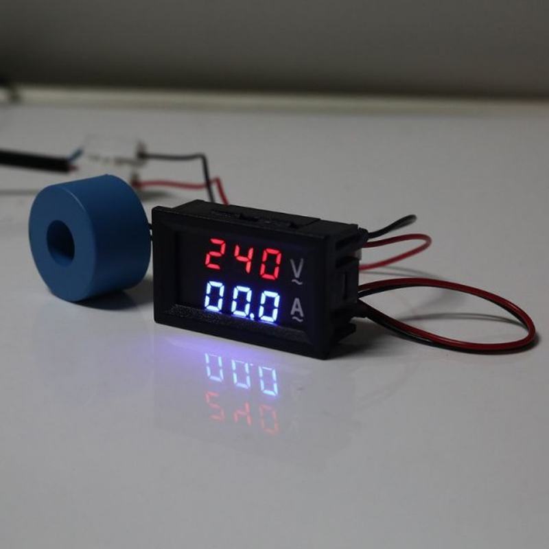 0.28 Digital Voltmeter Ammeter AC 60-500V 10A 50A 100A Curr