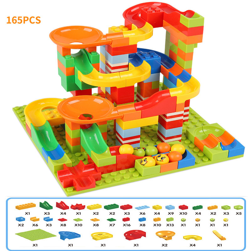 165-1000PCS Marble Race Run Maze Ball Track Building Blocks