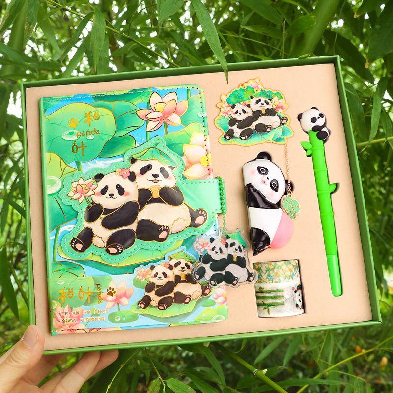 学生实用文具套装小学生文具大礼包男孩女孩生日礼物熊猫伴手礼