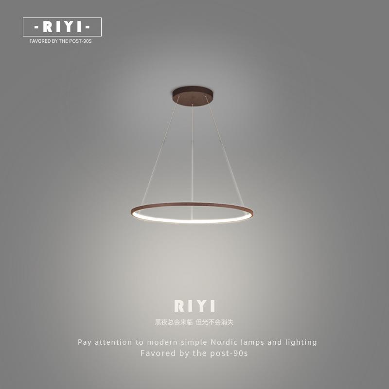 简约吊灯led餐厅灯现代创意圆形北欧设计师卧室吧台客厅书房灯具
