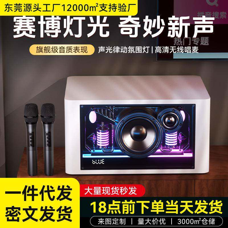 智能高端家用无线蓝牙音响KTV一体麦克风高音质重低音长续航音箱