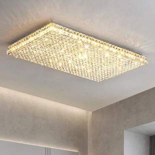 轻奢水晶客厅吸顶灯简约意式大气大厅主灯卧室无频闪护眼灯具