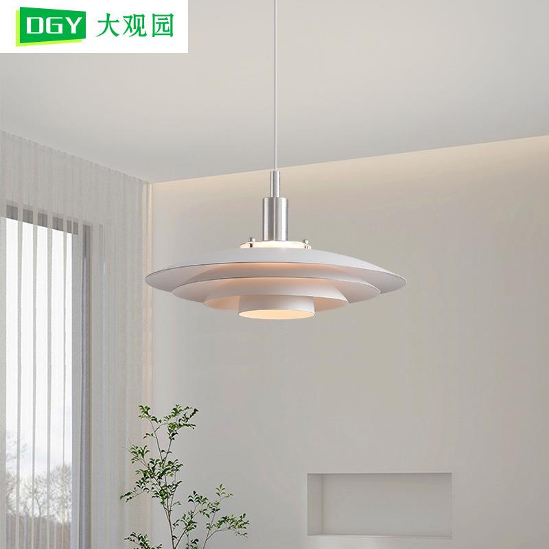 丹麦餐厅吊灯现代简约大气餐厅灯北欧餐桌饭厅飞碟灯吧台灯饰