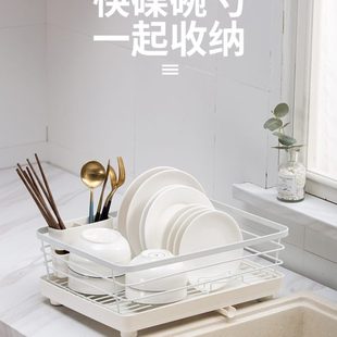 厨房家用碗碟收纳架晾放碗盘沥水碗架台面碗筷置物架洗碗池滤水篮