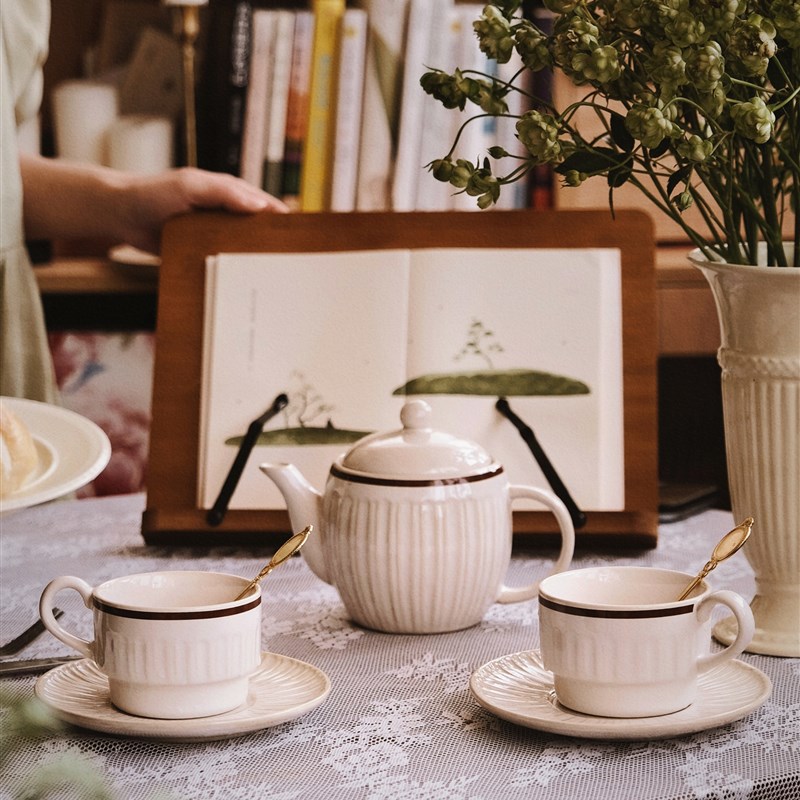 日式窑变复古g陶瓷做旧餐具套装茶杯马克杯水壶盘子咖啡杯浮雕茶