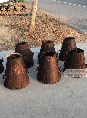 怀旧老物件e老米斗老木斗旧木斗旧米斗农家粮斗民俗馆农家院摆件