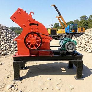 石头建筑垃圾粉碎设备锤式破碎机玻璃砖块煤炭移动柴油锤式破碎机