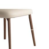 北欧实木餐椅家用复古设计师餐桌椅子法式 奶油中古原木书桌靠背凳