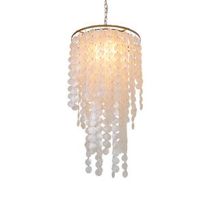 美式乡村LOFT客厅法式卧室餐厅咖啡店中古复式楼梯贝壳吊灯