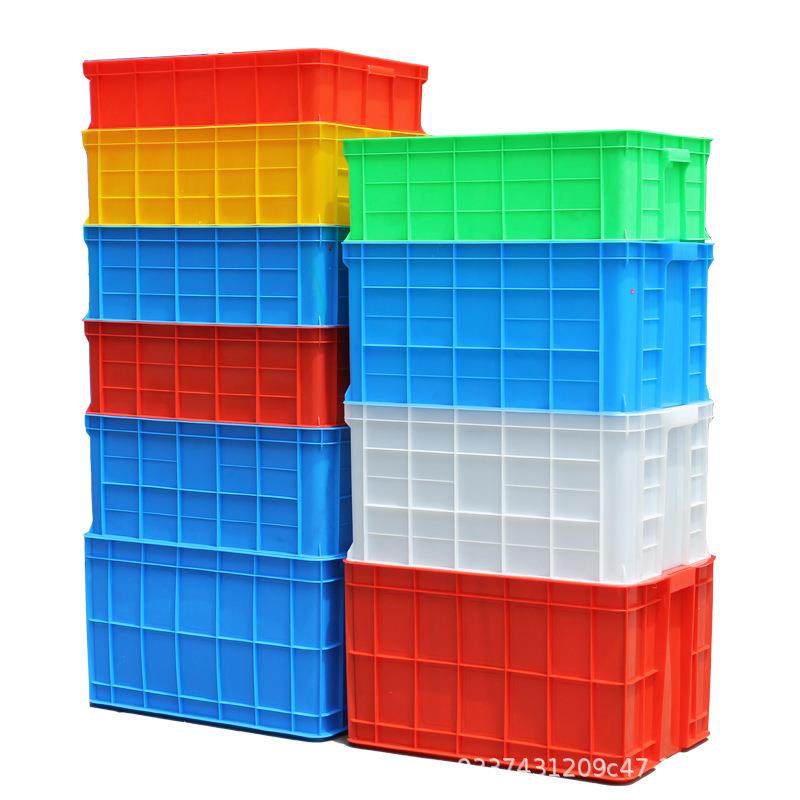 常州加厚塑料箱带滑轮可配拉杆车间工厂搬运周转箱大中小号规格全