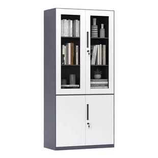 窄边套色拆装文件柜办公室铁皮资料柜财务档案柜带锁更衣柜