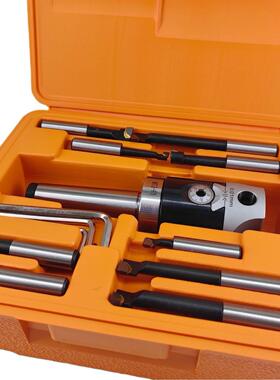 F1镗头套装MT-F1-9PCSM12螺纹套装MT镗刀柄F1-12mm镗头镗杆