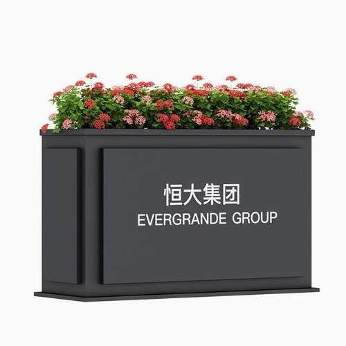 户外铁艺花箱组合商业街道路不锈钢花槽围栏庭院室外隔断花坛花盆