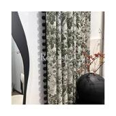 风超柔棉麻提花遮光窗帘卧室客厅新款 新款 中古法式 蔓枝系列窗帘布