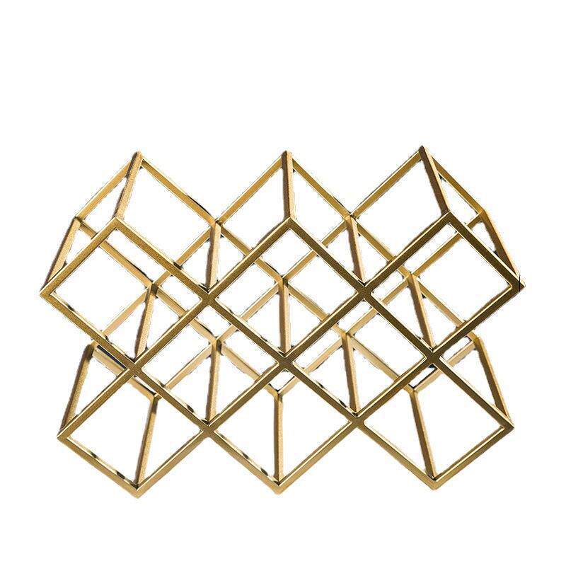 铁艺红酒架酒柜餐厅客厅家用葡萄酒架北欧创意酒吧装饰酒格置物架