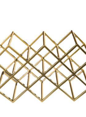 铁艺红酒架酒柜餐厅客厅家用葡萄酒架北欧创意酒吧装饰酒格置物架