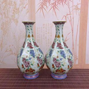 景德镇陶瓷工艺品创意夜光六方瓶