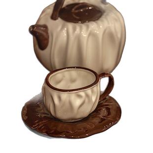 复古茶具下午茶花草茶壶茶杯收纳套装陶瓷中古风创意喝水杯子水具