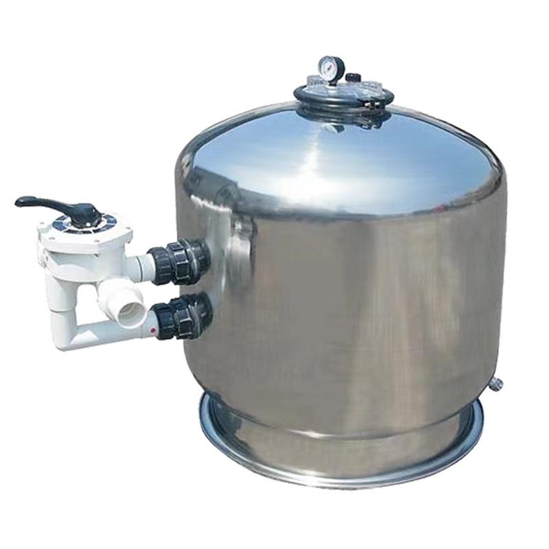 04侧式不锈钢沙缸泳池过滤器砂缸循环水处理设备石英沙过滤器
