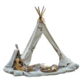 户外露营白色印第安帐篷毯子折叠便携式 饰小房子 儿童野餐野营装