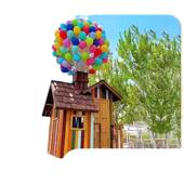 网红气球飞屋户外景区露营地民宿摄影地儿童乐园拍照打卡道具