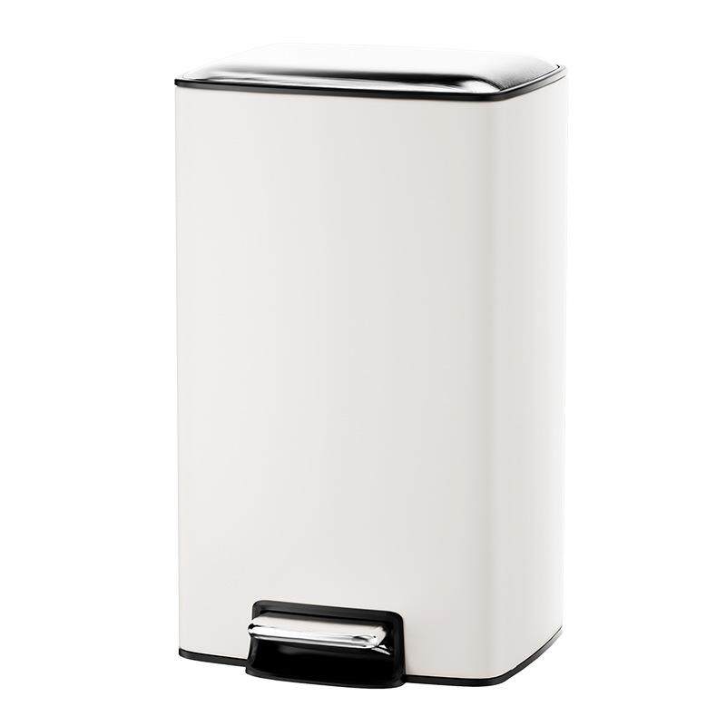 不锈钢垃圾桶家用客厅轻奢脚踏式大号容量厨房专用办公室酒店商用