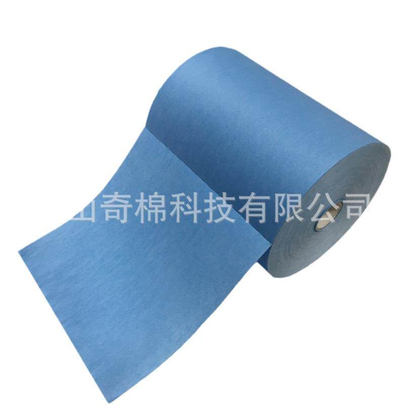 多功能蓝色工业擦拭布重油污厨房无纺抹布400片点断清洁布现货