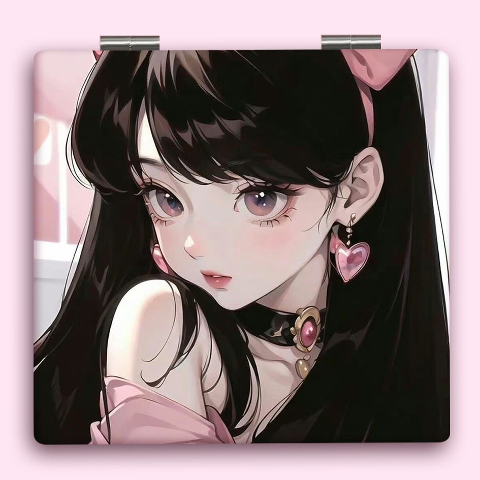 可爱卡通女孩随身化妆小