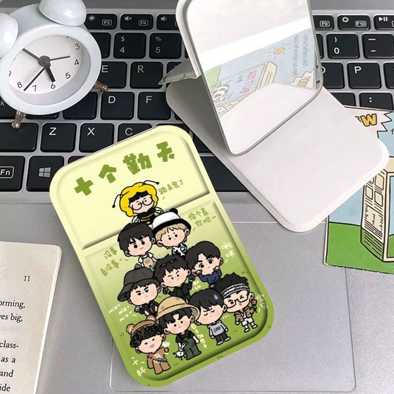 简约家用高清十个勤天折叠化妆镜新款梳妆镜学生桌面立式补妆镜子