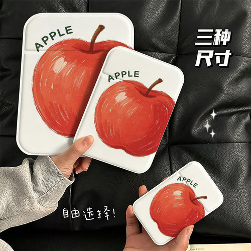 无随身化妆镜简约水果卡通折叠