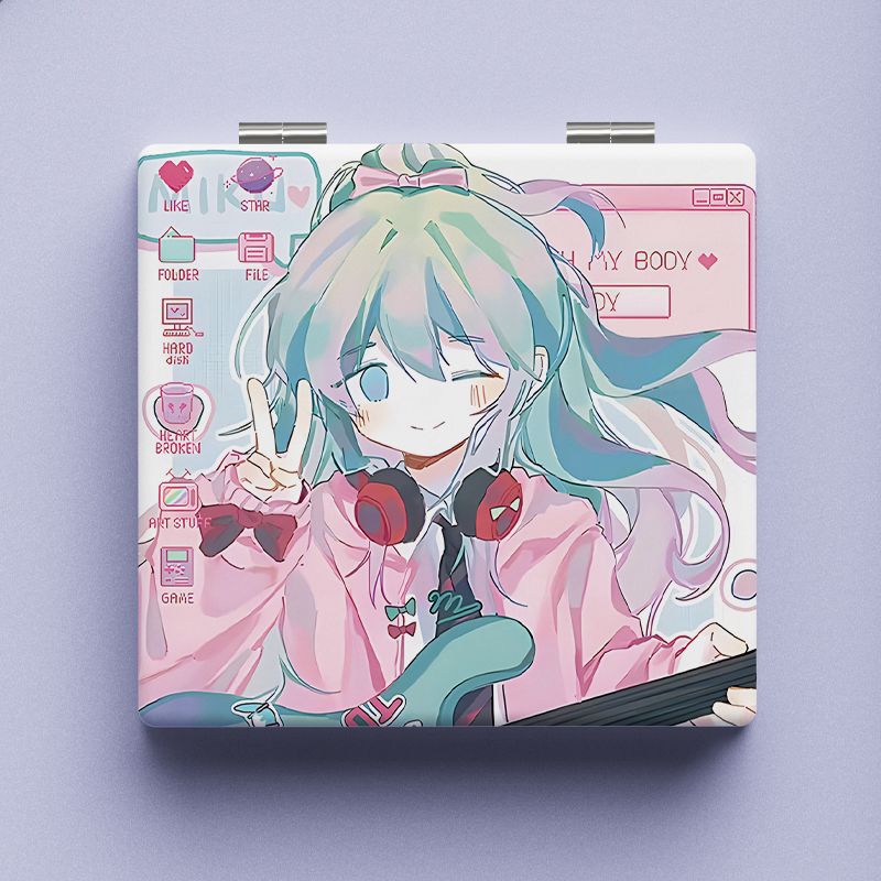 可爱初音未来化妆镜子少